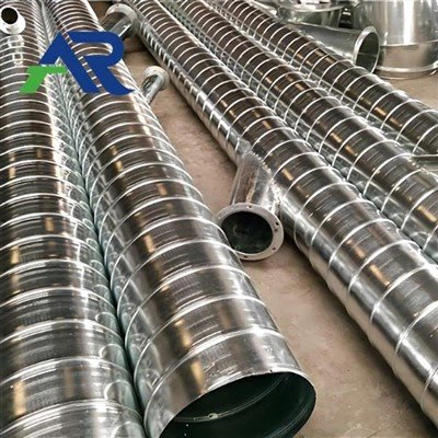 Tub de metall corrugat gran